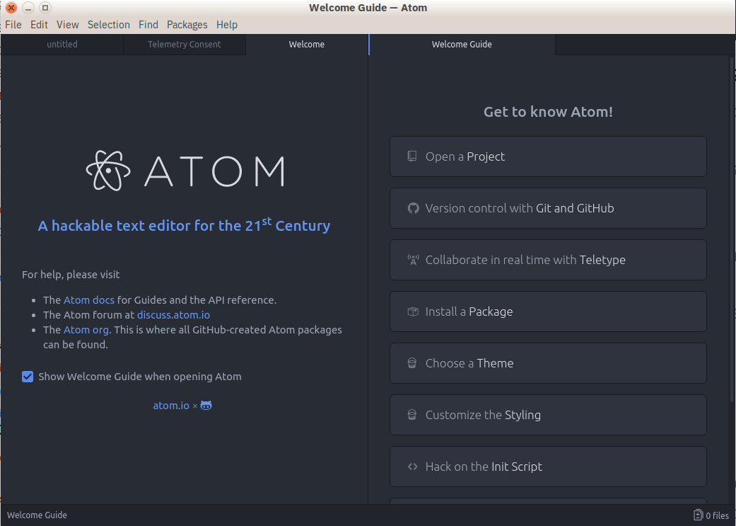 Atom (Тип: редактор кода)