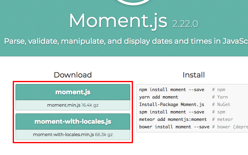 Moment.js с файлами локали в три раза больше, чем без них.