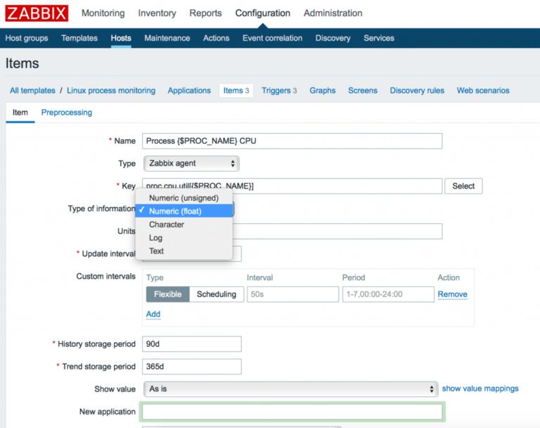 Zabbix увеличение оперативной памяти