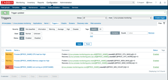 Zabbix увеличение оперативной памяти