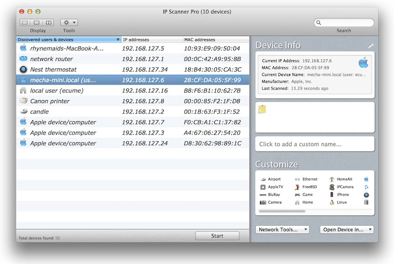 IP Scanner for Macintosh