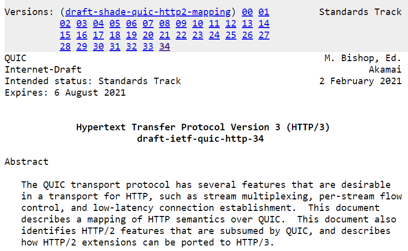 34-й (!) драфт HTTP/3