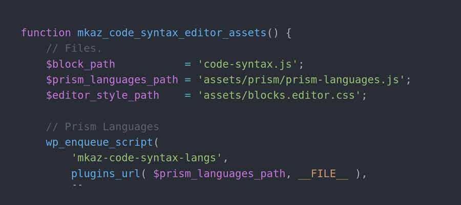 Code Syntax Block 