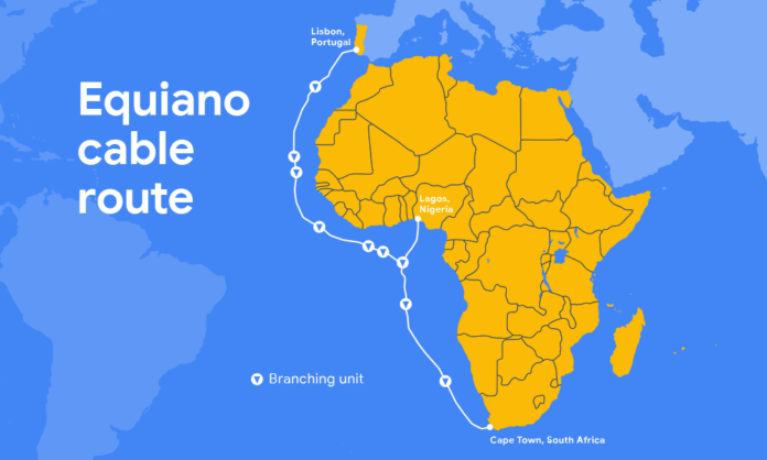 Google официально запускает подводный кабель Equiano
